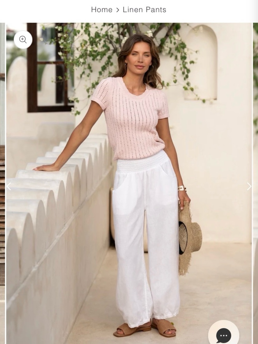Nomad the label  linen pants White originally $140